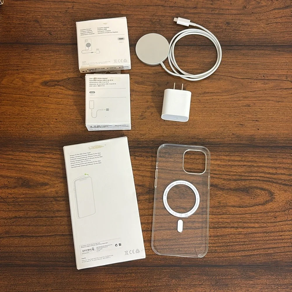 Apple iPhone 12 Pro Max Magsafe Case, Magsafe Charger AND USB C Charging Cube